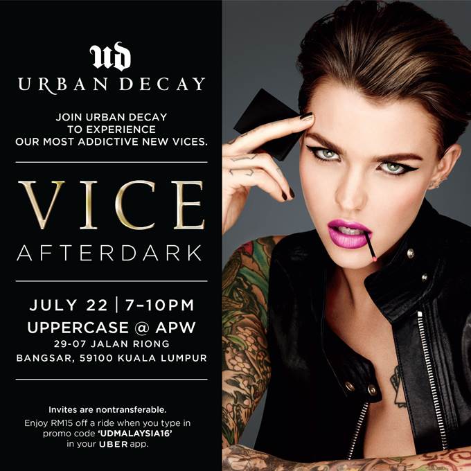 Urban Decay VICE After Dark campaign invitation